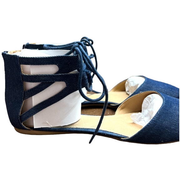 Sz10 W Y Not? Kira Denim Sandals NWT - Picture 3 of 4